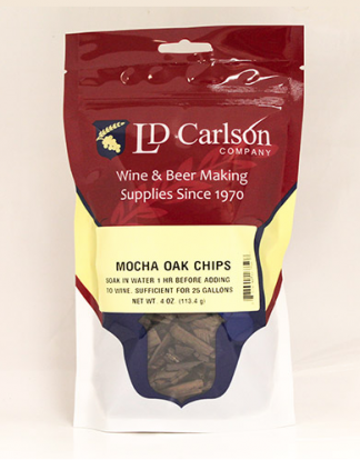 XtraMocha MOCHA OAK CHIPS 4oz (French AND American Oak Blend) Medium Toast for Beer Wine Brandy or Moonshine Alcohol from Xtrachene
