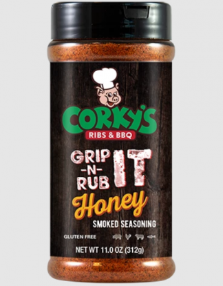 World Famous CORKY'S SMOKEY HONEY DRY RUB From the Legendary Corkys in Memphis - 11oz Shaker Bottle