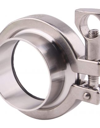 TRICLAMP FERRULE SET 2" Includes Stainless Steel Tri-clover Clamp, Ferrule, and Silicone Gasket (Tri-clamp)