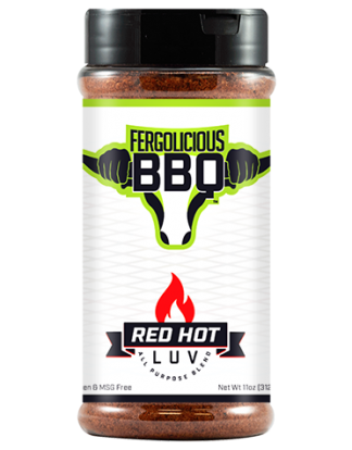 Fergolicious RED HOT LUV Rub - 11 Ounce Shaker Jar As Seen on Food Network, Grill Masters, and BBQ Pitmasters - Sweet and Hot!
