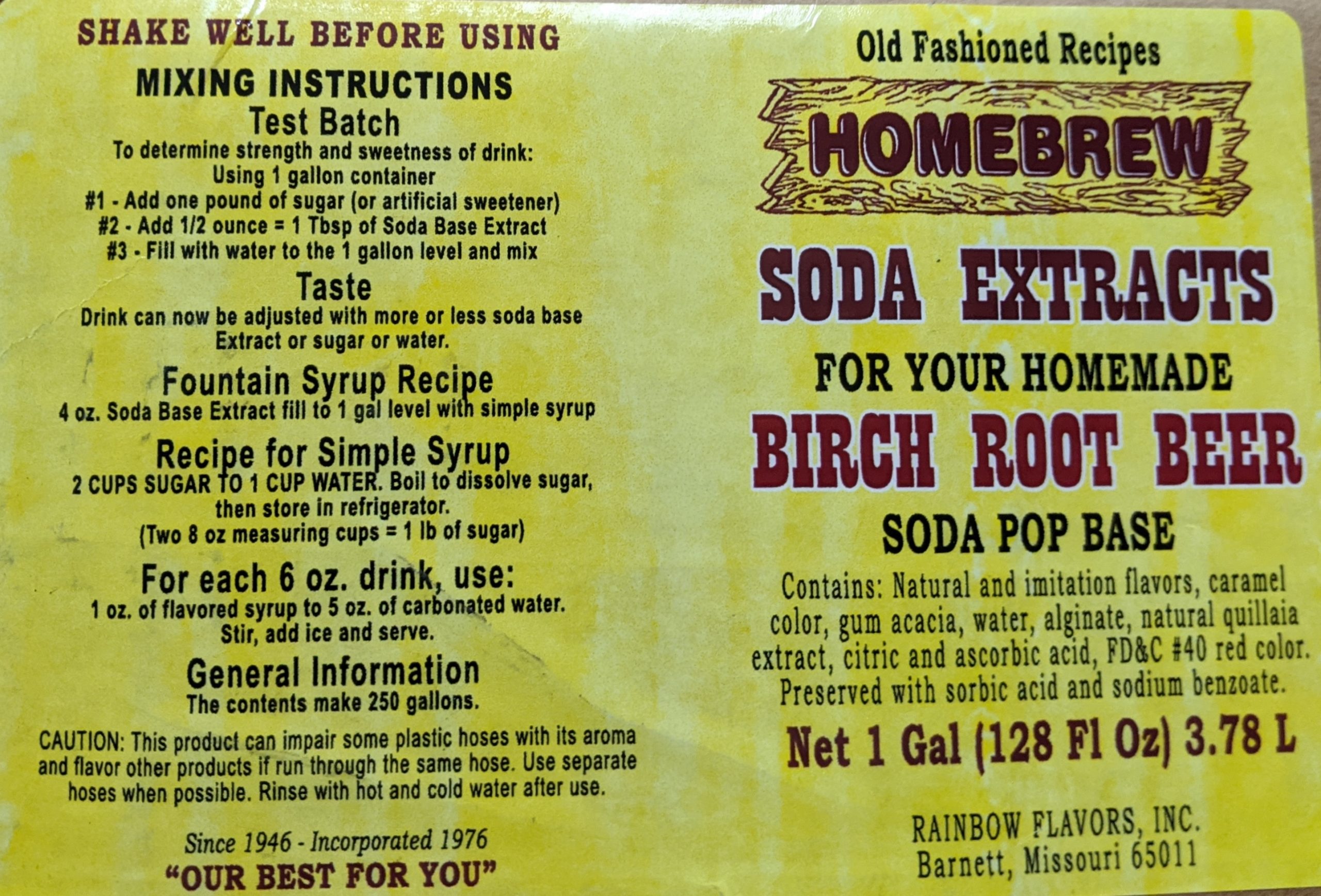 BIRCH ROOT BEER Old Fashioned RAINBOW Homebrew Soda Mix Extract 2oz (Makes 4 Gallons) - Image 8