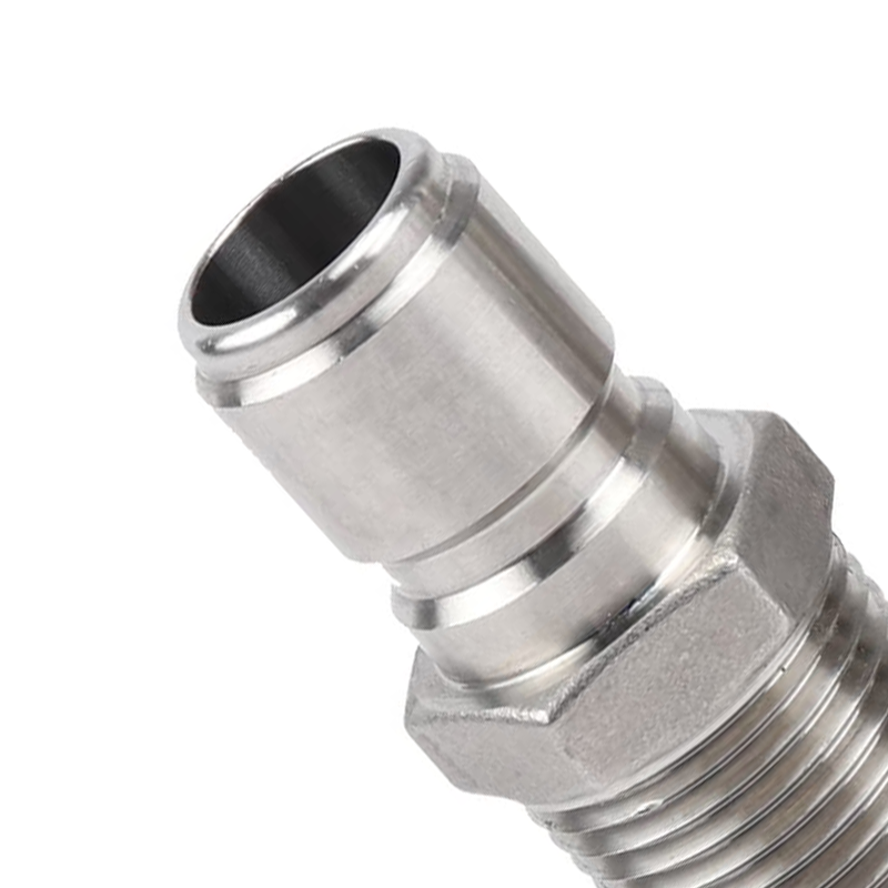 QUICK DISCONNECT 1/2" NPT Male Pipe Thread (MPT) To Male Quick Disconnect 304 Stainless Krome C752 - Image 3
