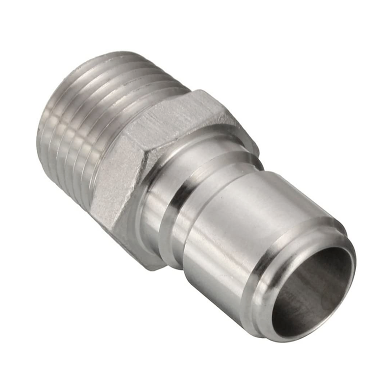 QUICK DISCONNECT 1/2" NPT Male Pipe Thread (MPT) To Male Quick Disconnect 304 Stainless Krome C752 - Image 4