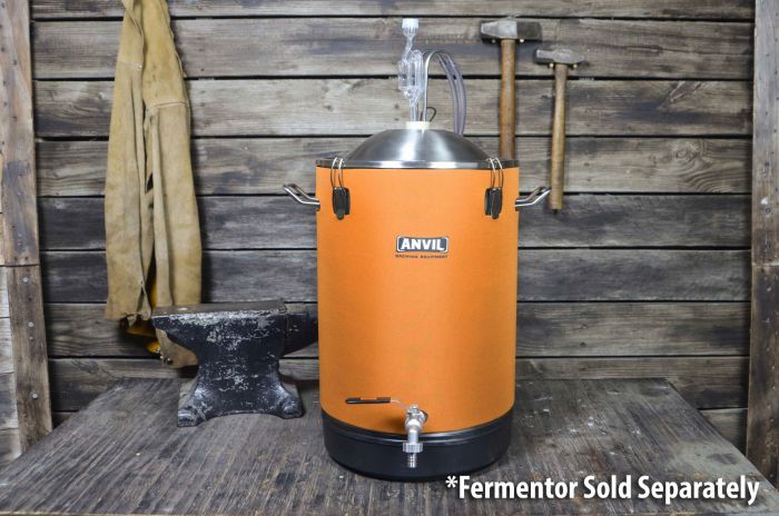 Custom Neoprene INSULATING JACKET For Anvil Stainless Steel Bucket Fermenter - 7.5 Gallon Orange Insulated Cover