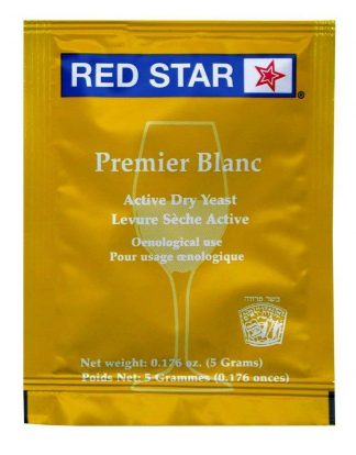 RS CHAMP ALL PURPOSE WINE YEAST Red Star Premier Blanc 5g Single Pack Brick for Carbonating Soda and Champagne (Formerly Red Star Champagne Yeast)