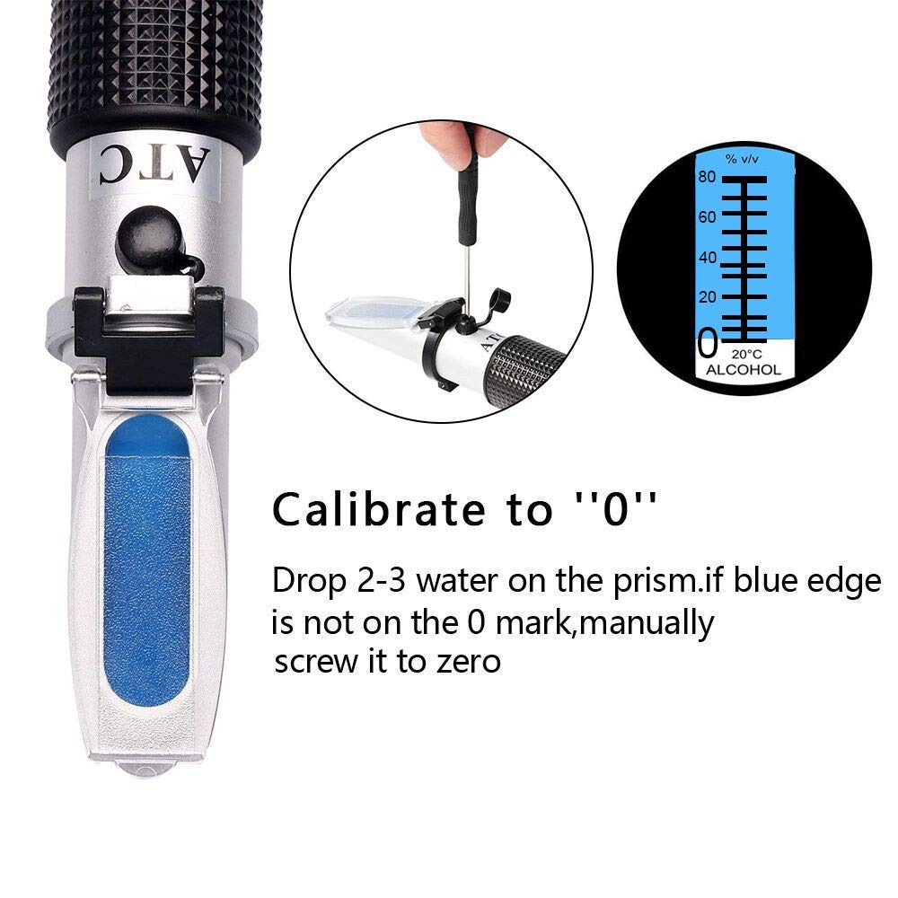 ATC ALCOHOL REFRACTOMETER Measures Alcohol Content Like a Proof Hydrometer - Image 4