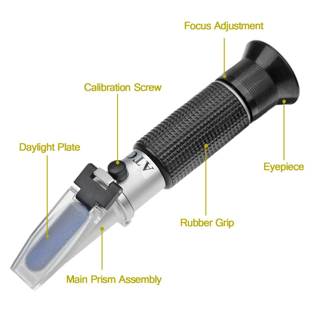 ATC ALCOHOL REFRACTOMETER Measures Alcohol Content Like a Proof Hydrometer - Image 9