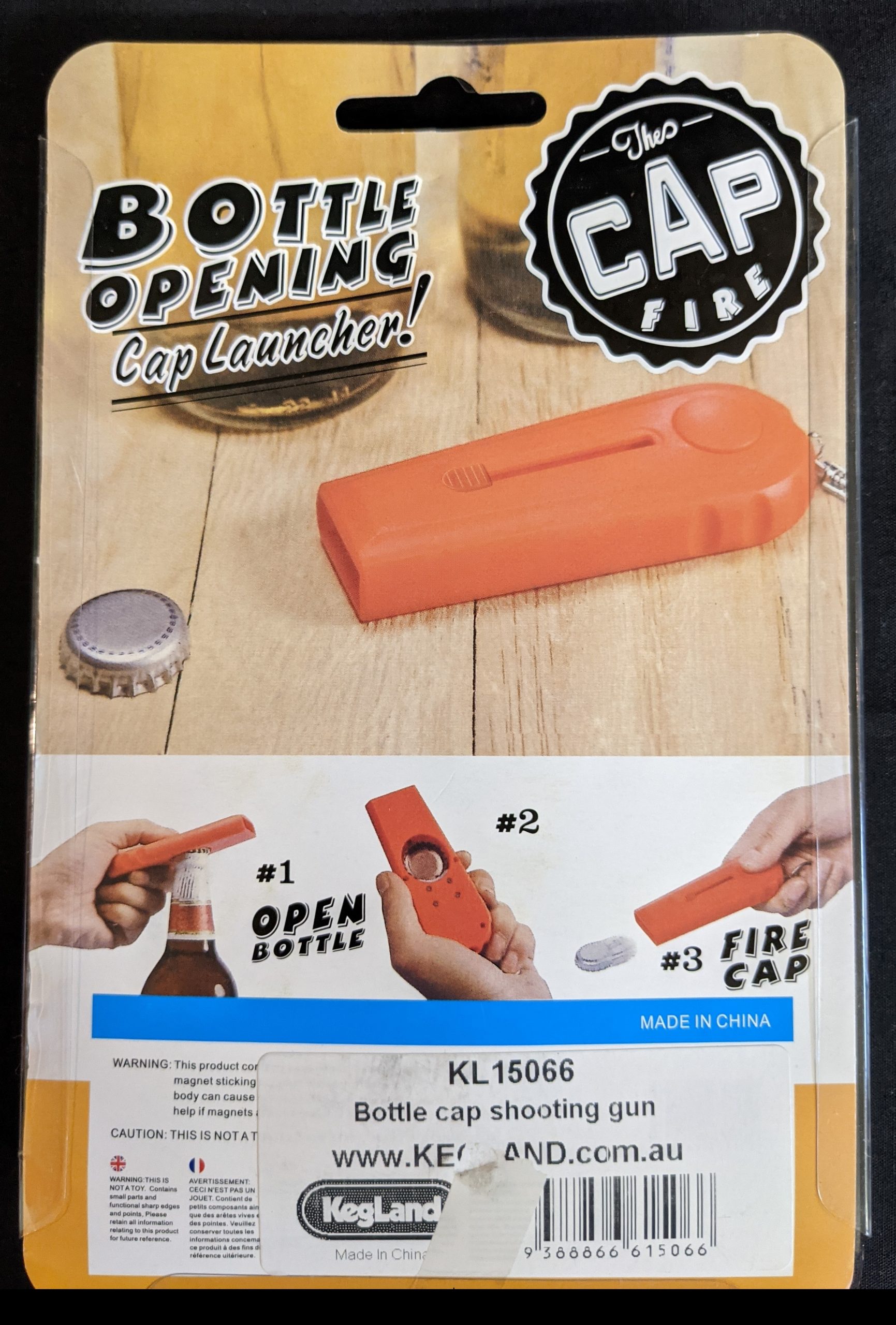 KegLand CAPFIRE Cap Launching BOTTLE OPENER Cap Gun - Image 8