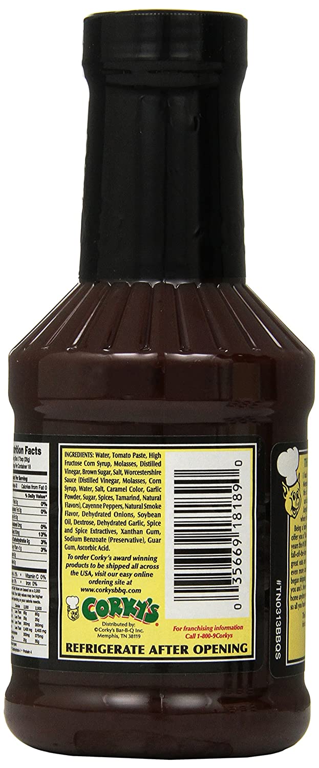 World Famous CORKY'S ORIGINAL RECIPE BBQ SAUCE From the Legendary Corkys in Memphis - 19oz Bottle - Image 8