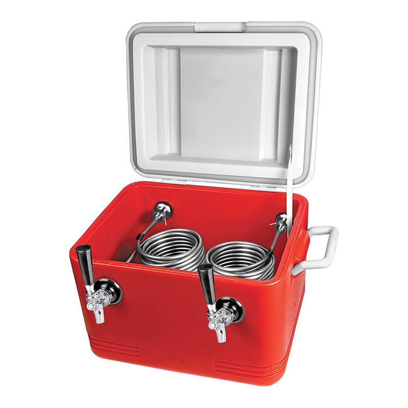 Special Order Krome C149 JOCKEY BOX Red 24 Quart Stainless Coil Ice