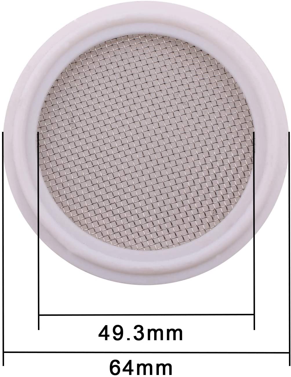 Teflon/Stainless MESH SCREEN GASKET 2" TriClamp Sanitary Flange Gasket For Tri-Clover (Tri-Clamp) Compatible Pipe KegLand KL11921 H862 - Image 3