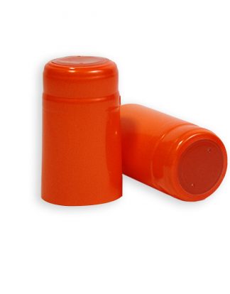 30 Pack ORANGE SHRINK CAPSULES 30 PVC Caps for Wine Bottles