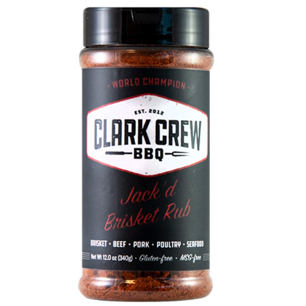 SUPER CHAMPIONS Clark Crew JACKED BRISKET BBQ Rub (Jack'd Brisket) 12oz Shaker Bottle