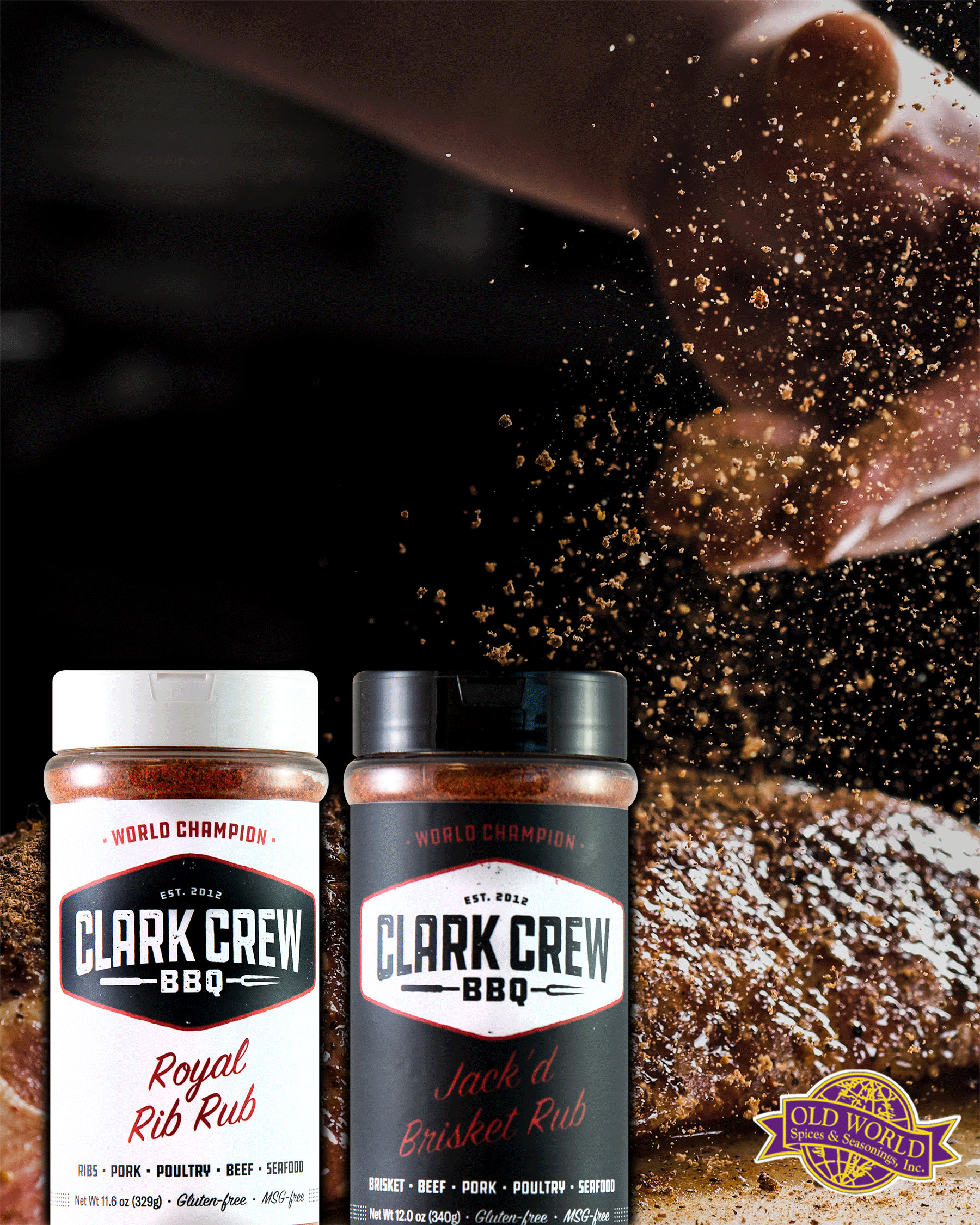 SUPER CHAMPIONS Clark Crew JACKED BRISKET BBQ Rub (Jack'd Brisket) 12oz Shaker Bottle - Image 8