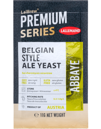 ABBAYE™ BELGIAN-STYLE ALE YEAST 11g Packet Lallemand LalBrew Premium Series Dry Brewers Yeast
