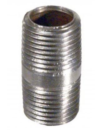 NIPPLE 1/2 Inch Male NPT 304 Stainless Steel Threaded Pipe Fitting for Home Brewing WOG (NOT HEX or Close)