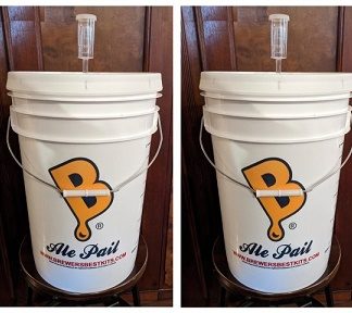 BUCKET KIT 2 PACK 6.5 GAL BEER MAKING KITS w/ LIDS + AIRLOCKS - FERMENTERS FOR BEER WINE SHINE