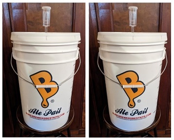 BUCKET KIT 2 PACK 6.5 GAL BEER MAKING KITS w/ LIDS + AIRLOCKS - FERMENTERS FOR BEER WINE SHINE