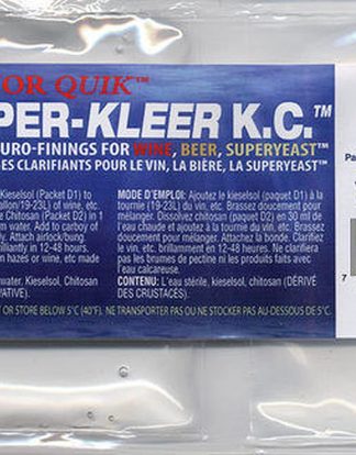 Liquor Quik SUPER-KLEER KC Two Stage Clarifier/Fining for Clearing Haze in Beer Wine Shine Cider