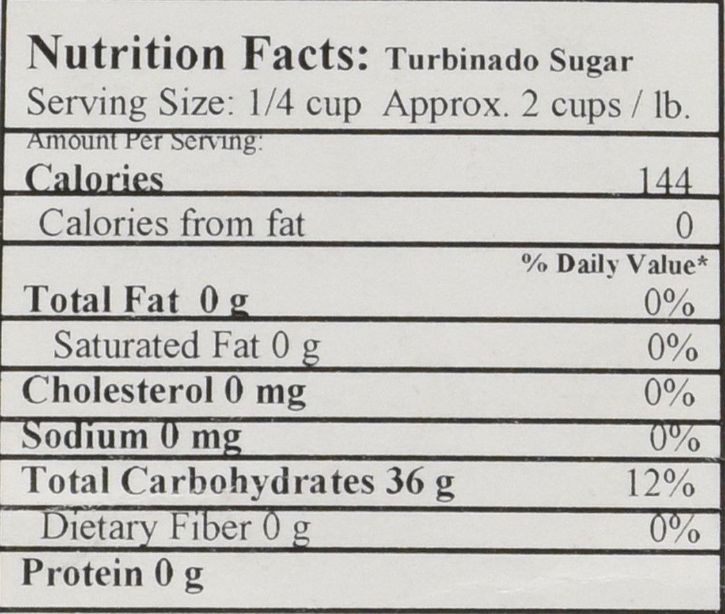 RAW BROWN DEMERARA SUGAR 1LB All Natural Kosher Non GMO Gluten Free Sugar - Image 2