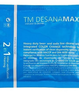 Thonhauser TM DESANA® MAX 2-IN-1 COLOR CHANGING DRY MIX Beer Line and Kegging Cleaner 1.9oz Packet Desanamax