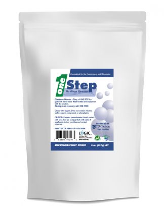 ONESTEP NO RINSE CLEANSER - 8oz Pouch One Step Environmentally Friendly Sanitizer No Rinse No Clorine No Film