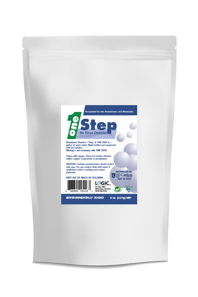 ONESTEP NO RINSE CLEANSER - 8oz Pouch One Step Environmentally Friendly Sanitizer No Rinse No Clorine No Film