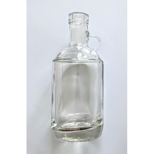 Quality Heavy Weight CLEAR MOONSHINE JUG 375ml Clear Flint With Tasting Cork - Image 3