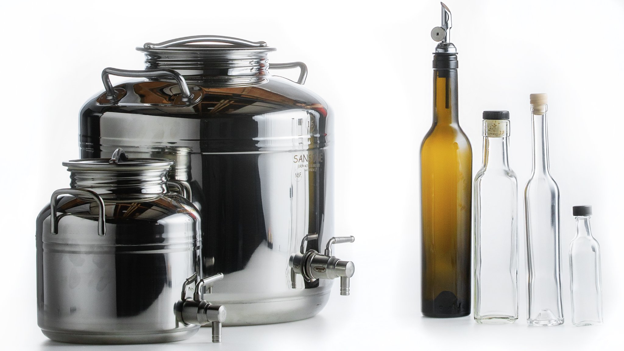 Sansone Stainless Fusti Tank - 50 L (13.2 gal) for Fermentation or Storage WE808 Includes Spigot - Image 4
