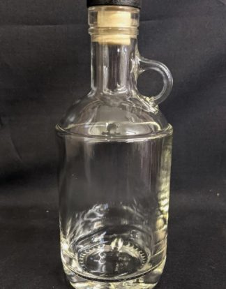Quality Heavy Weight CLEAR MOONSHINE JUG 375ml Clear Flint With Tasting Cork