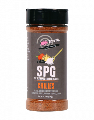 Dizzy Pig SPG CHILIS BBQ Seasoning Salt Pepper Garlic Spice Dry Rub For Prime Rib Lamb Beans Potato Tomato All Natural 6.7oz Shaker Bottle