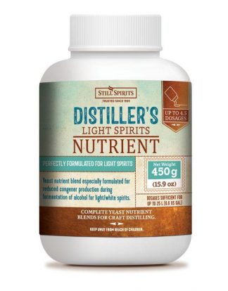 Still Spirits Yeast Nutrient DISTILLER'S LIGHT SPIRITS Nutrient 450g Bottle for Reduced Congener