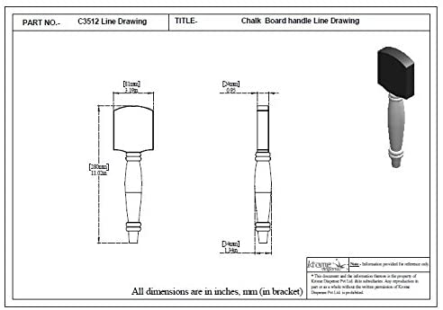 11" BEER PULL CHALKBOARD TAP HANDLE for What's on Tap and Specials - Krome Dispense C3512 - Image 4