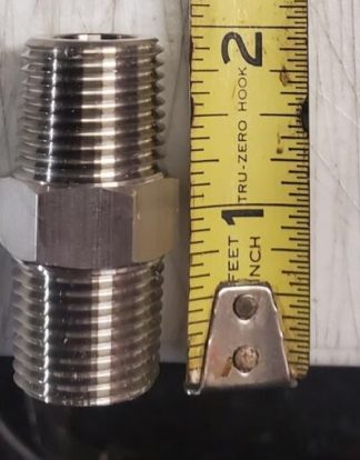 BLICHMANN 'Slightly Longer' 304 Stainless Steel HEX NIPPLE 1/2 Inch Male NPT Threaded Pipe Fitting for Home Brewing
