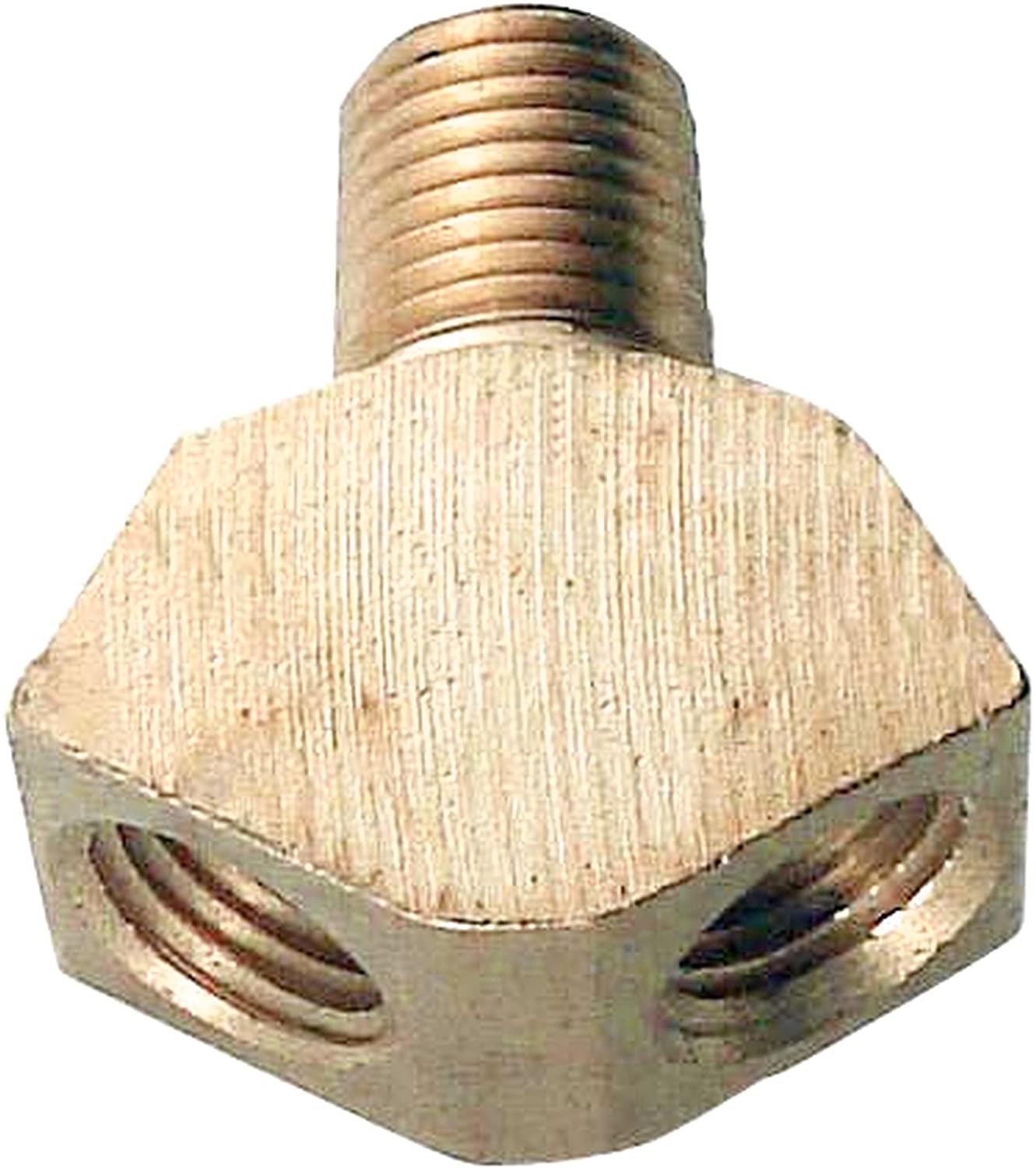 WYE "Y" 2-WAY GAS SPLITTER for CO2/N2/Air Gas Regulator 1/4″ MPT x 1/4″ FPT x 1/4″ FPT - Image 2