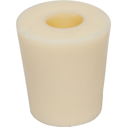 BEER BOTTLE SIZED #2 DRILLED BUNG 20mm TOP 16mm BOTTOM White Rubber Gum Stopper from Vintage Shop - Image 2