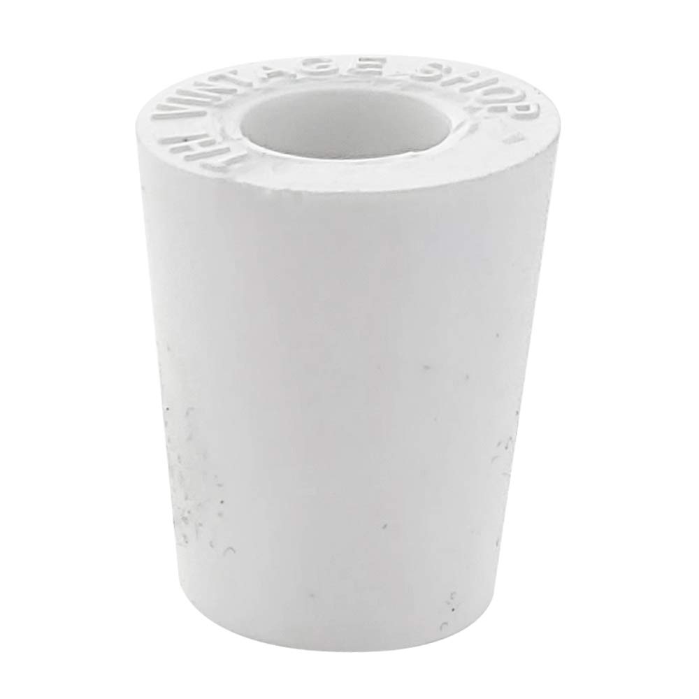 BEER BOTTLE SIZED #2 DRILLED BUNG 20mm TOP 16mm BOTTOM White Rubber Gum Stopper from Vintage Shop - Image 5
