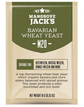 Dry BAVARIAN WHEAT YEAST M20 Mangrove Jacks Beer Yeast 10g  Brings Banana and Clove esters with Spiced Aromas