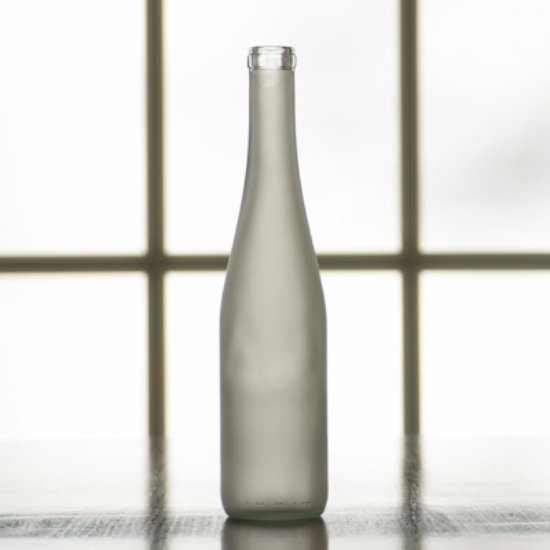 RENANA WINE BOTTLES 375 ml "Splits" FROSTED WHITE Glass Burgundy Stretch Hock Wine or Vinegar Bottles Full Case of 12
