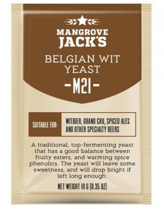 Dry BELGIAN WIT YEAST M21 Mangrove Jacks Beer Yeast 10g Good balance between fruit and spice
