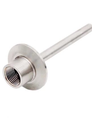 1.5" TRI CLAMP THERMOWELL 304 Stainless Steel Tri-Clover Set up for 1/2" threaded thermometer with 4" probe