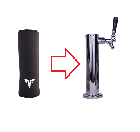 KOMOS Kegerator Draft Tower Insulating Sleeve - 3 inch Neoprene - Image 2