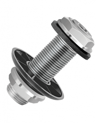 C914 WALL COUPLING Shank For Beer Coil Cooler on Jockey Box Ice Box or Kegerator 3/8" Bore 3" Long - Krome Dispense