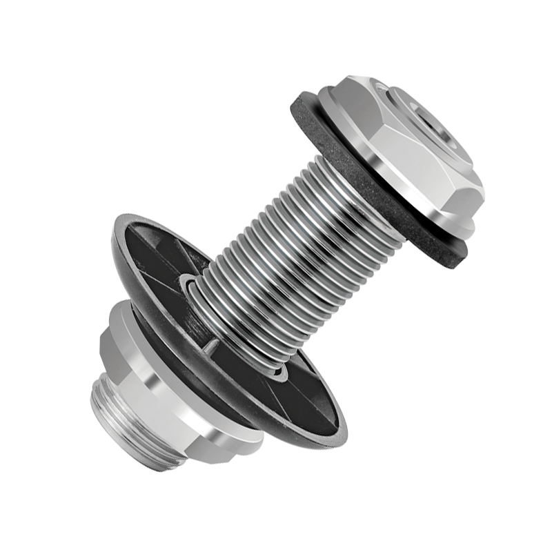 C914 WALL COUPLING Shank For Beer Coil Cooler on Jockey Box Ice Box or Kegerator 3/8" Bore 3" Long - Krome Dispense