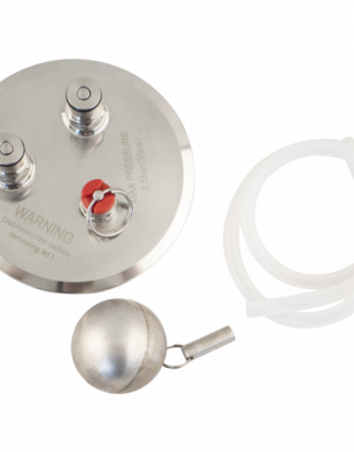 KEGMENTER LID ONLY with 4" Triclamp and Ball Lock Stems for Fermenting Keg 29L/50L/58L FE583