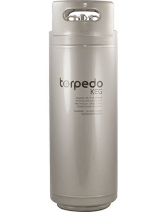 SLIMLINE 5 TORPEDO KEG Stackable 5 Gallon Stainless Steel Ball Lock Corny/Pepsi TypeCORNELIUS KEG for Soda or Beer