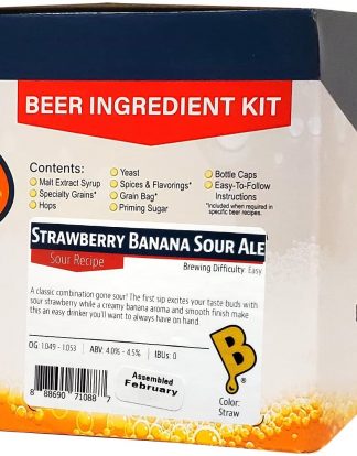 STRAWBERRY BANANA SOUR ALE Premium Ingredient Package from Brewer's Best Beer Kits LD Carlson 1088
