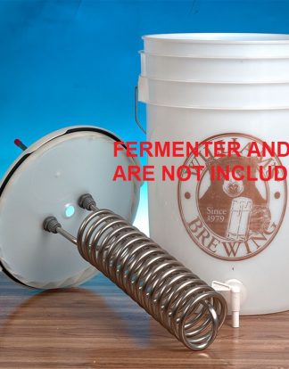 KegLand Temp Twister Stainless Steel COOLING COIL Solution for Wide Mouth Fermenters: FermZilla FerMonster or Big Mouth Bubbler FE139 KL14618