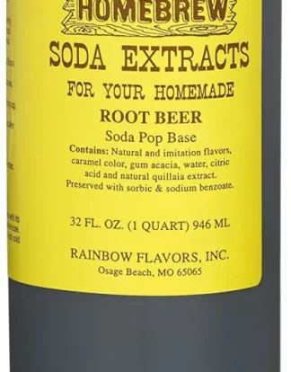Quart Size ROOT BEER Extract Old Fashioned RAINBOW FLAVORINGS Homebrew Soda Mix (Makes 64 Gallons)
