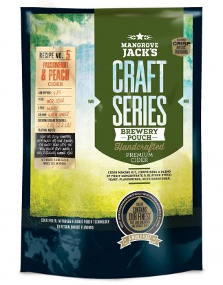 PEACH AND PASSIONFRUIT CIDER KIT Mangrove Jack's Brewery Pouch Series Recipe Kit #5 CZZZ0005